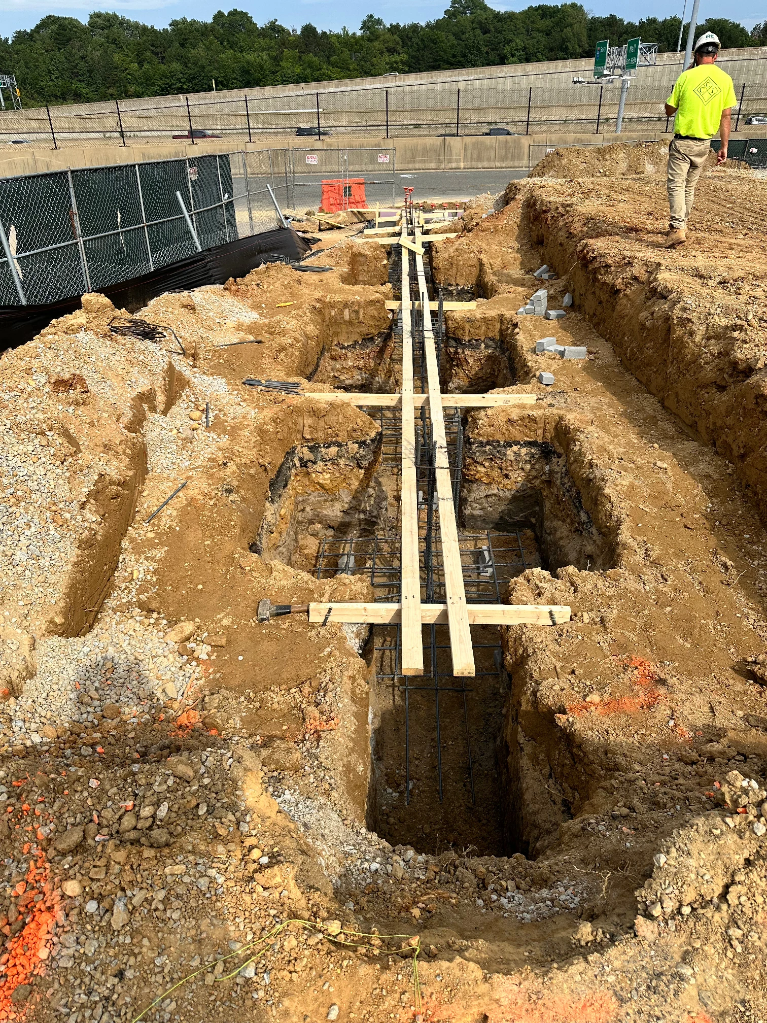 Footing excavation